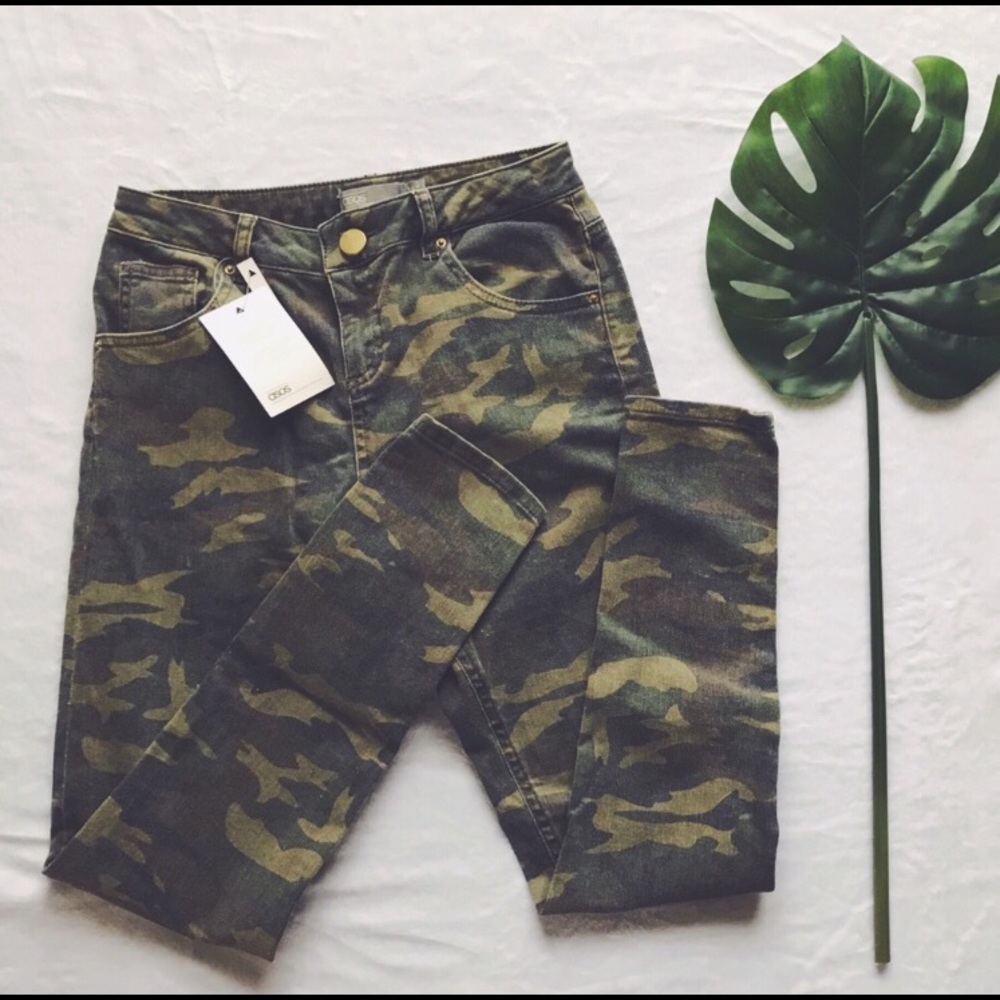 ASOS Camo Jeans, Size 4